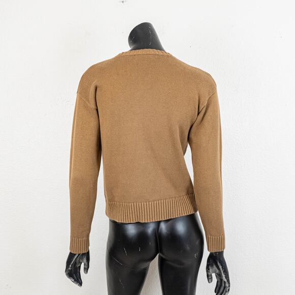 Lauren Ralph Lauren Instarsia-Knit Beagle Cotton Jumper Sweater brown M - Picture 5 of 10